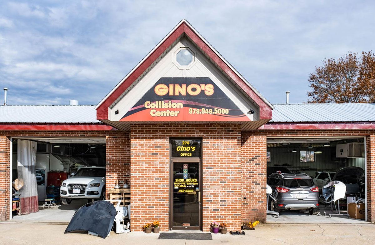 Gino's Collision Center storefront in Rowley, MA